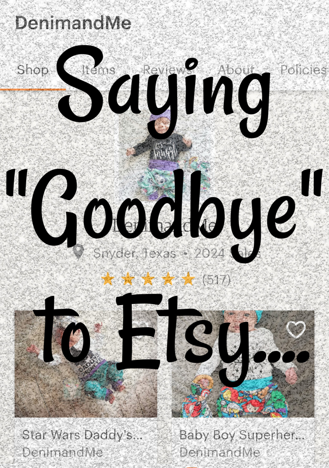 We are leaving Etsy....