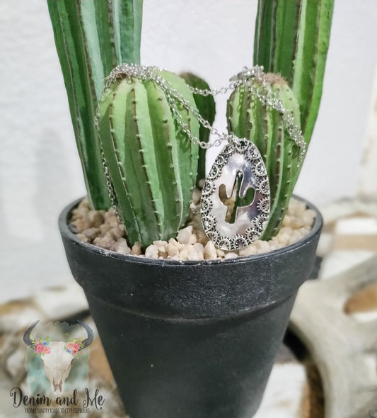 Cactus Cutout Necklace
