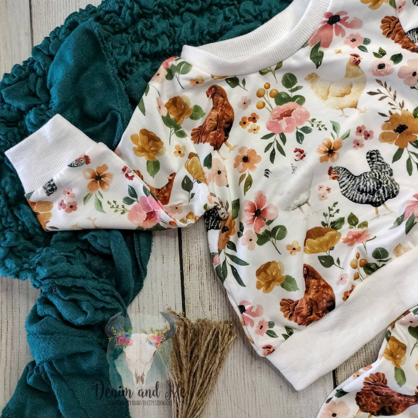 Chicken Floral Sweater Outfit *PRE-ORDER*