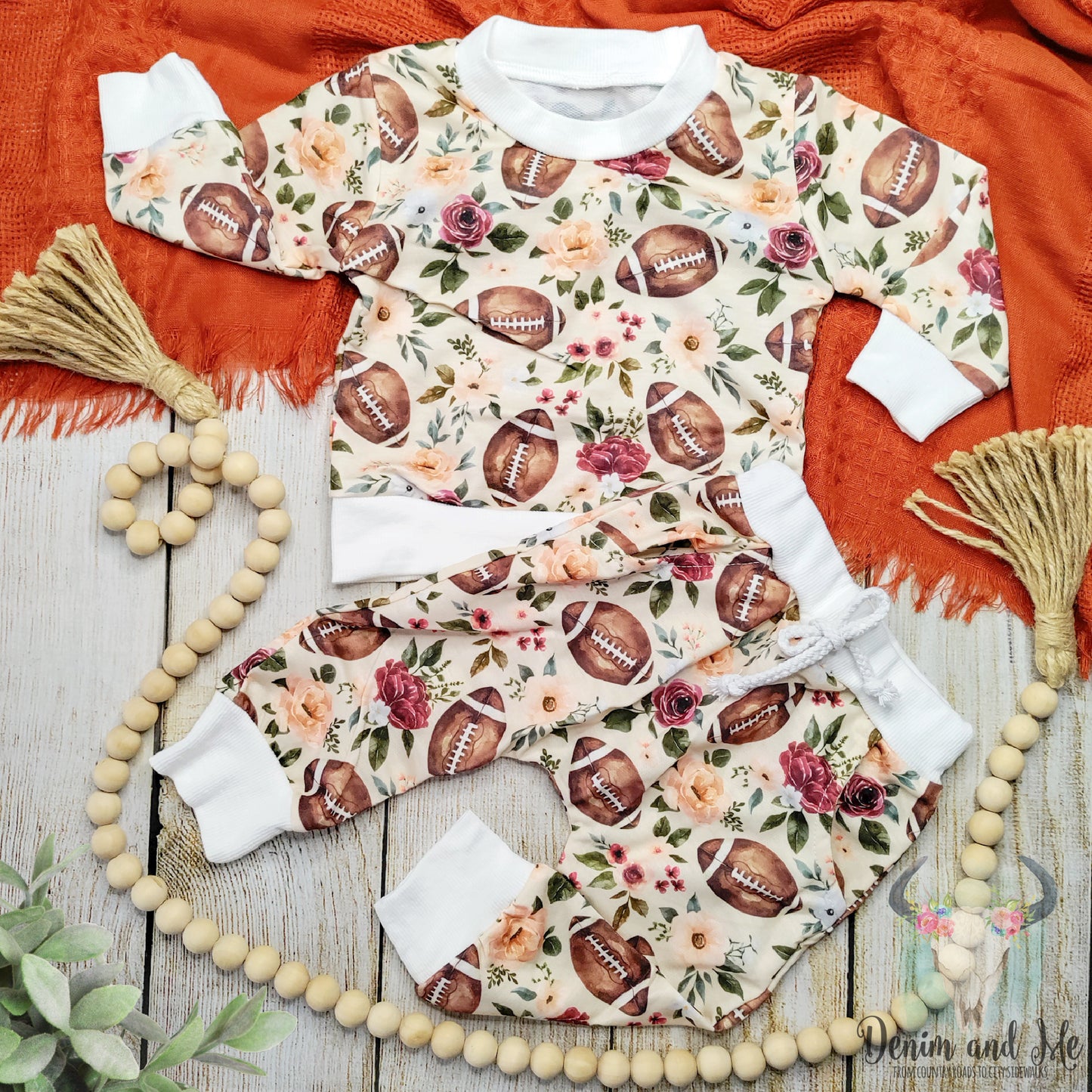Football Floral Sweater Outfit *PRE-ORDER*