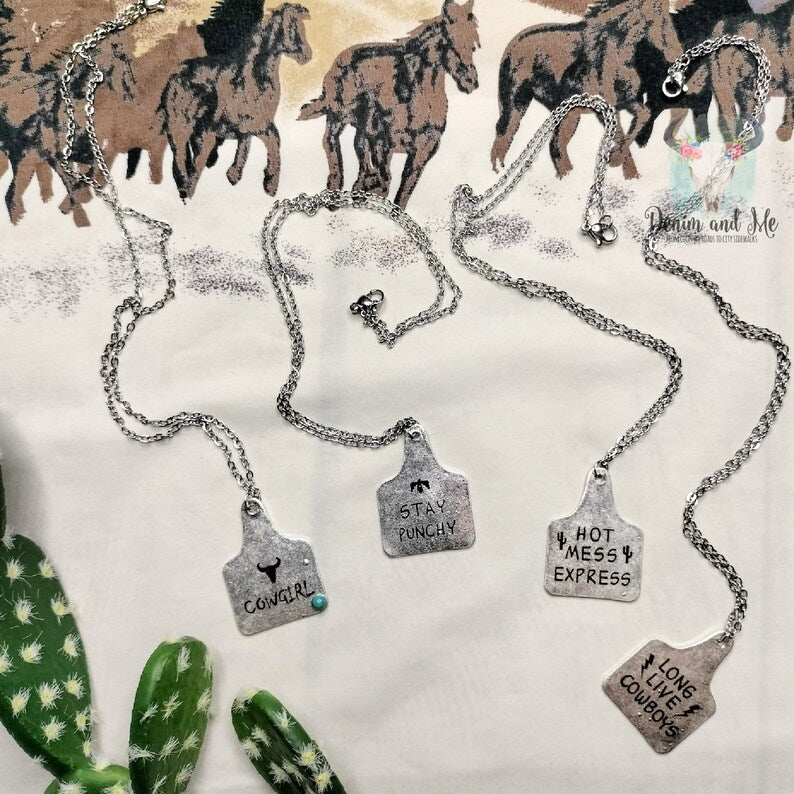 Western Cowtag Necklaces