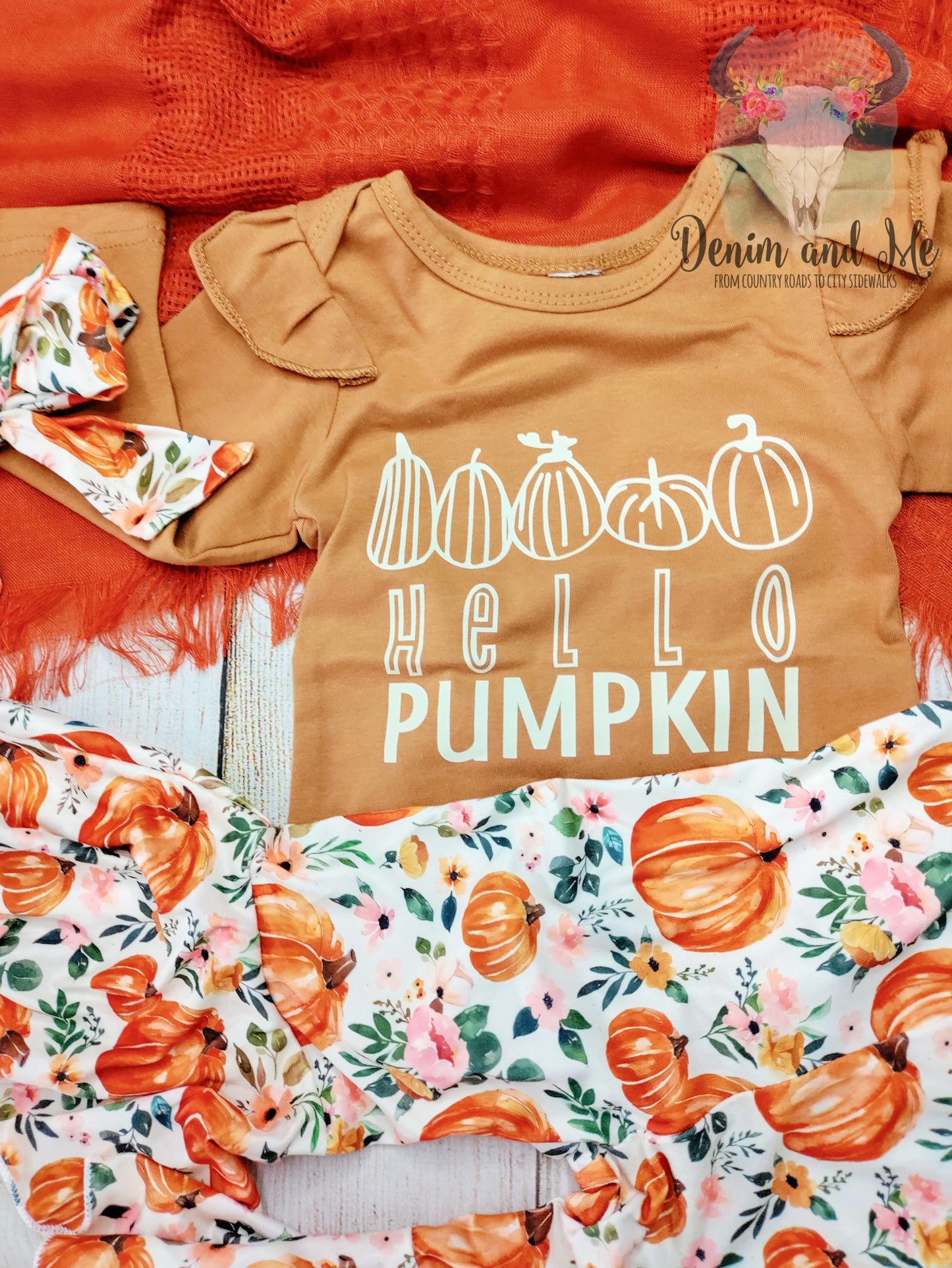 Hello Pumpkin Outfit *PRE-ORDER* OUTFIT SHIPS BY 09/25/23