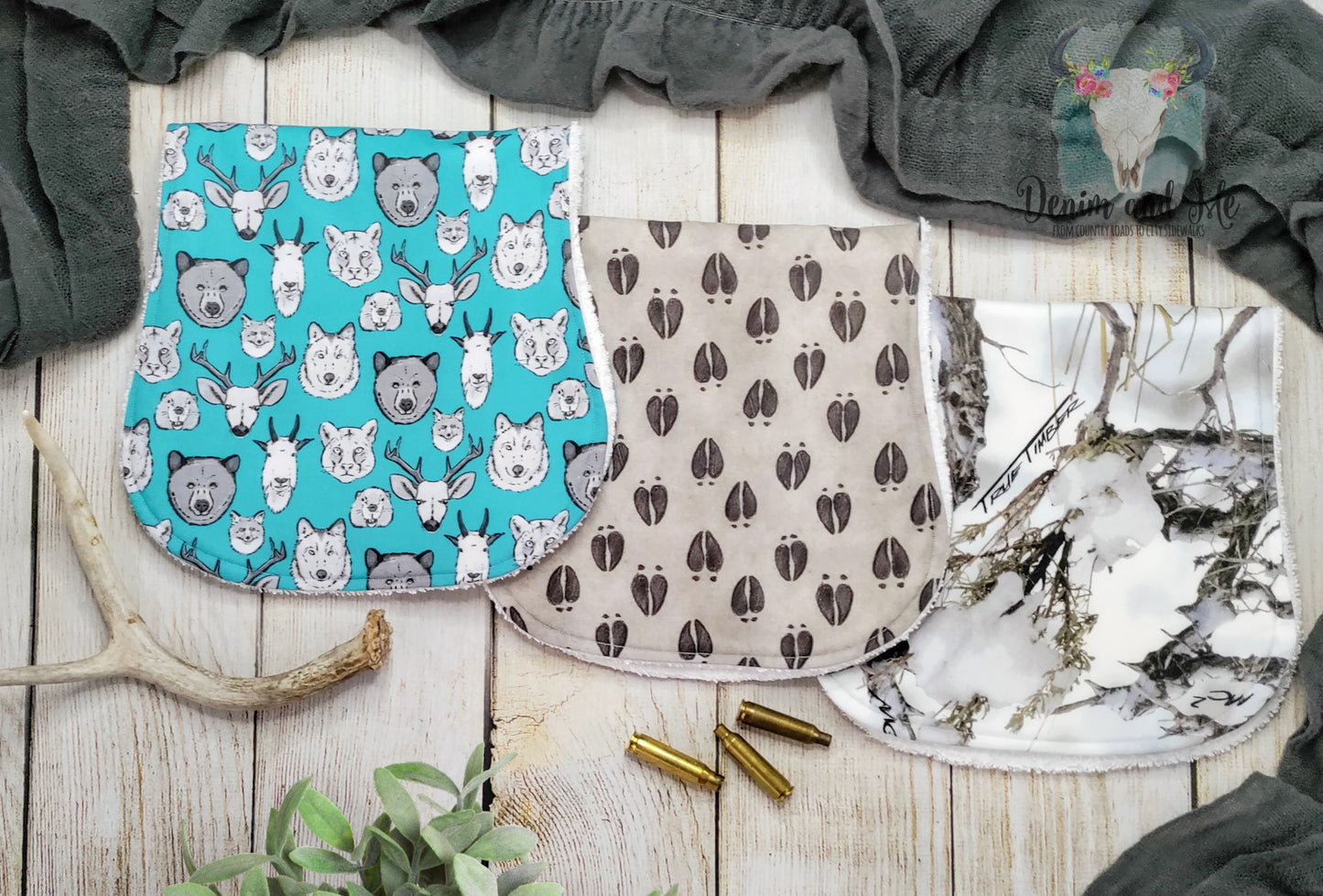 Hunting Themed Baby Boy Burpcloth Gift Set