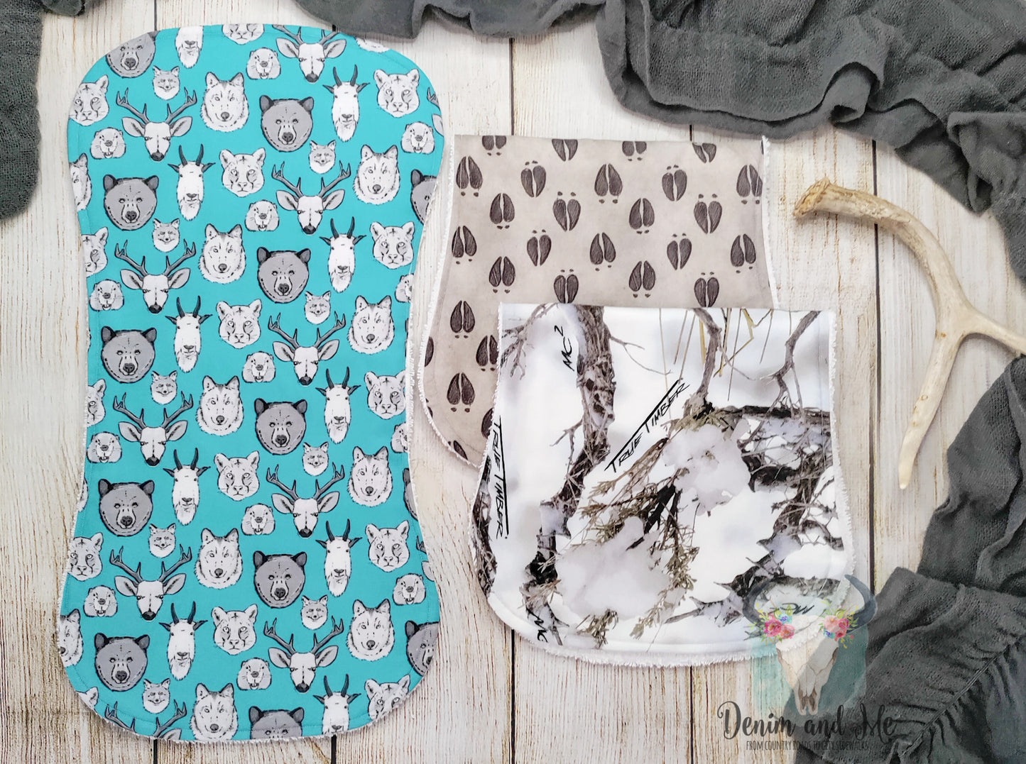 Hunting Themed Baby Boy Burpcloth Gift Set
