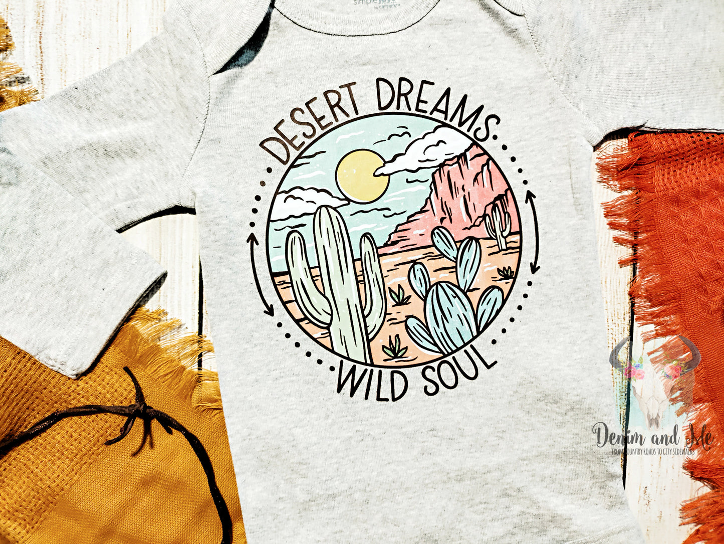 "Desert Dreams" Desert Boho Baby Bodysuit