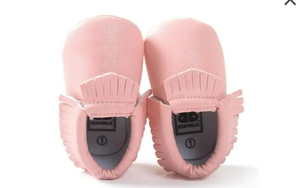 Pink Leather Moccasins