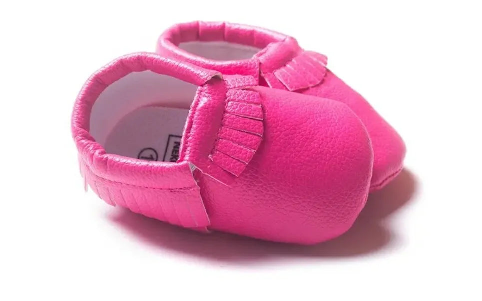 Pink Leather Moccasins