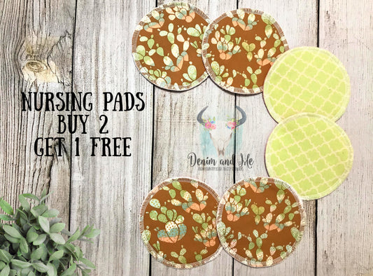 Nursing Pads/Breastfeeding Pads, Boho Cactus Themed