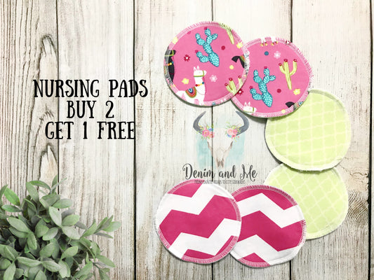 Nursing Pads/Breastfeeding Pads, Llama Cactus Themed
