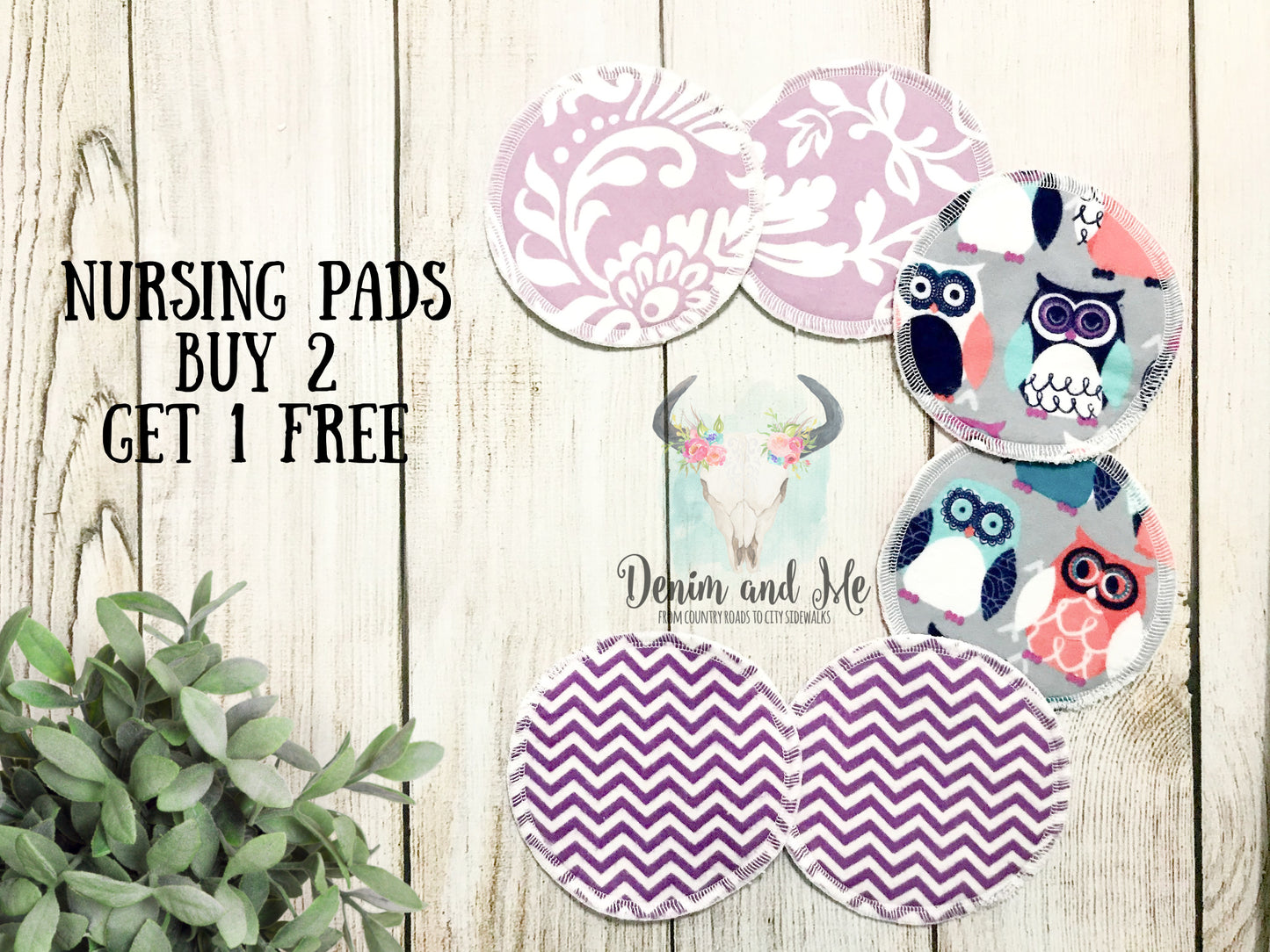 Nursing Pads/Breastfeeding Pads, Owl Floral Themed
