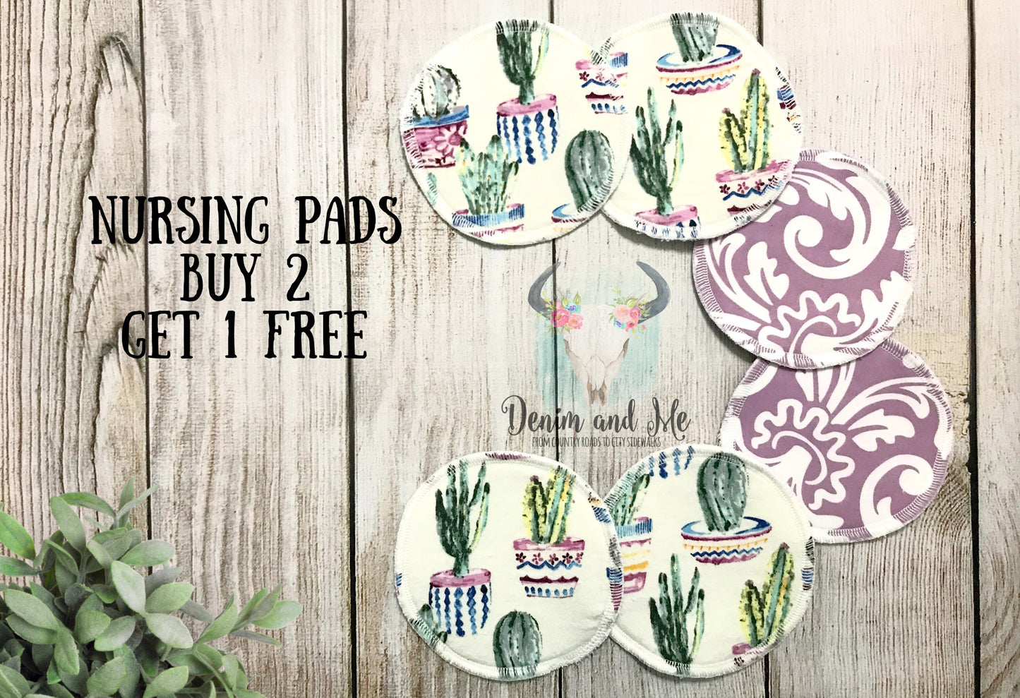 Nursing Pads/Breastfeeding Pads, Cactus Themed