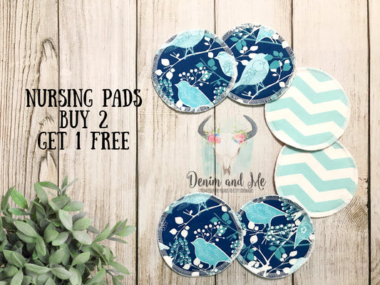 Nursing Pads/Breastfeeding Pads, Bird and Floral Themed