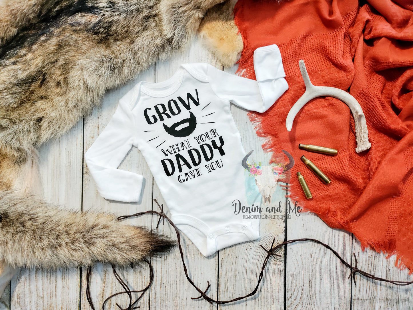 "Grow What Your Daddy Gave You" Beard Baby Bodysuit