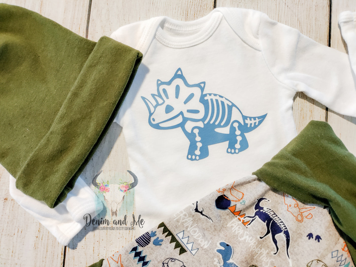 Triceratops Dinosaur Baby Boy Gift Set