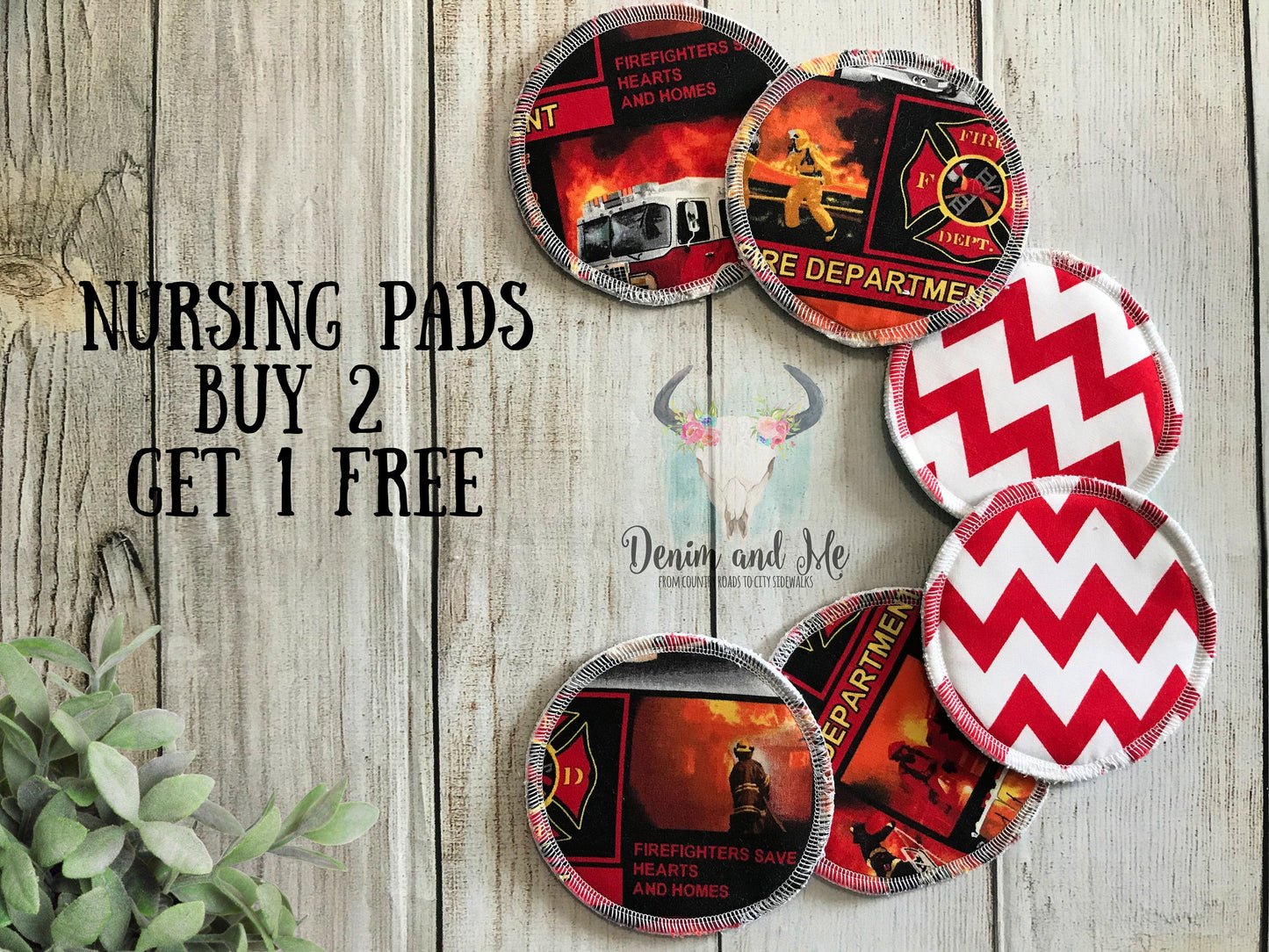 Nursing Pads/Breastfeeding Pads, Fireman Themed