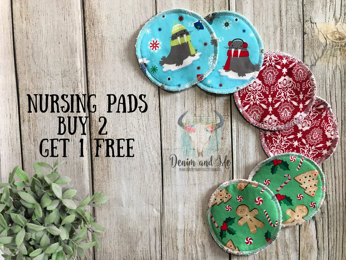 Nursing Pads/Breastfeeding Pads, Christmas Themed