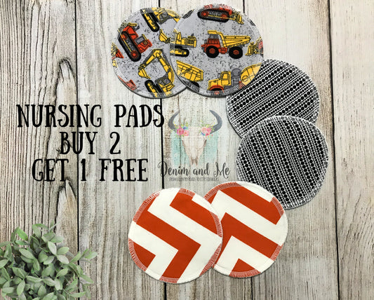 Nursing Pads/Breastfeeding Pads, Construction Truck Themed