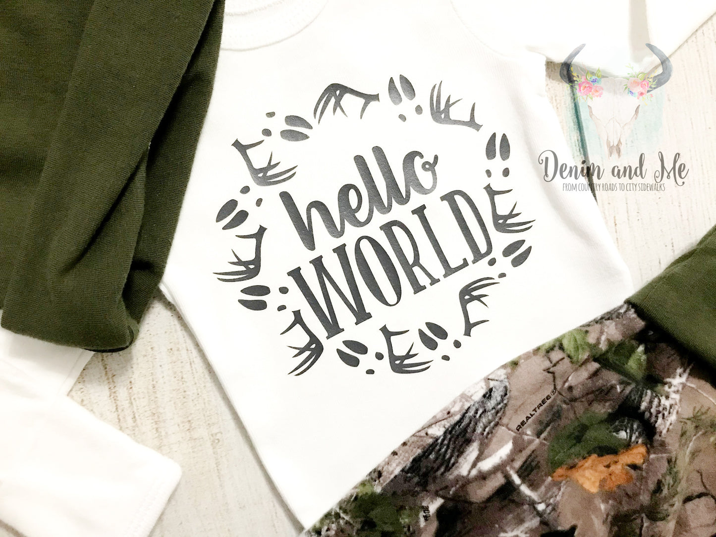 "Hello World" Hunting Camo Baby Gift Set