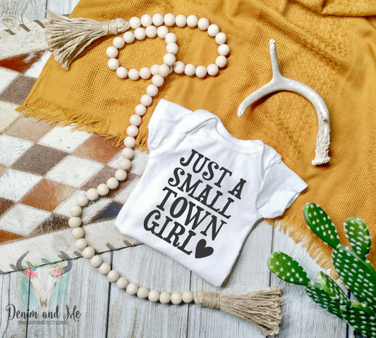 "Just a Small Town Girl" Baby Bodysuit