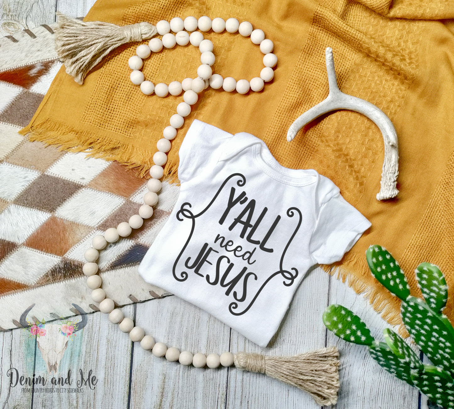 "Y'All Need Jesus" Baby Bodysuit